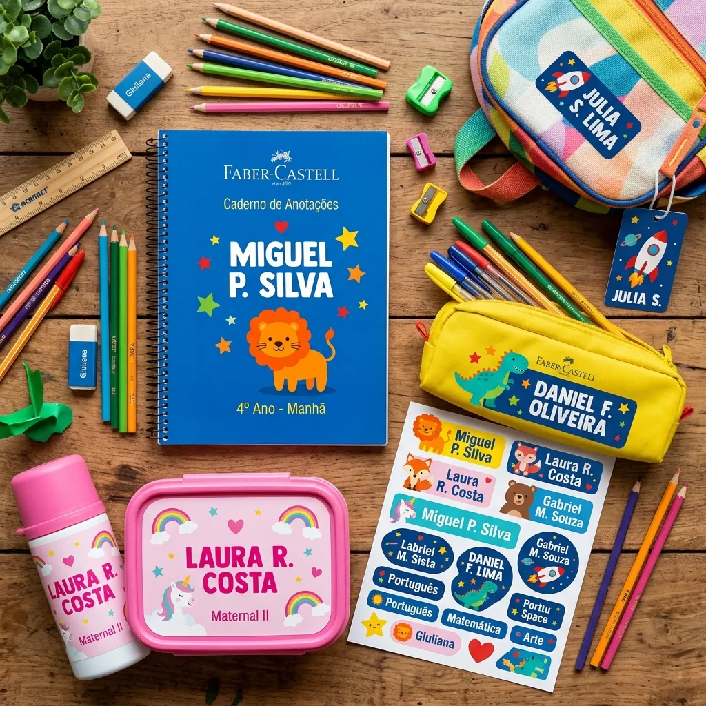 Etiquetas Escolares em Fortaleza: Personalizadas, Duráveis e Prontas para Volta às Aulas